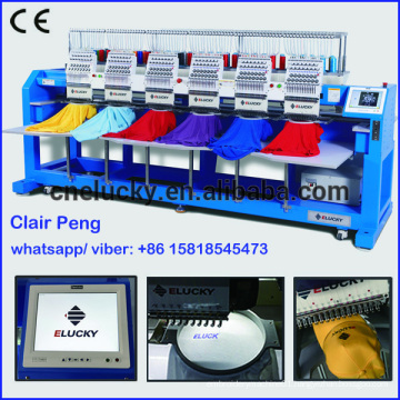 Elucky multi head computer operation barudan embroidery machine parts for hat flat shoes bags t-shirt embroidery